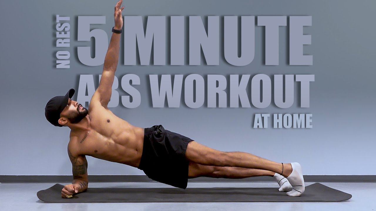 Quick 5-Min ABS Workout at Home | No Equipment, No Rest - YouTube