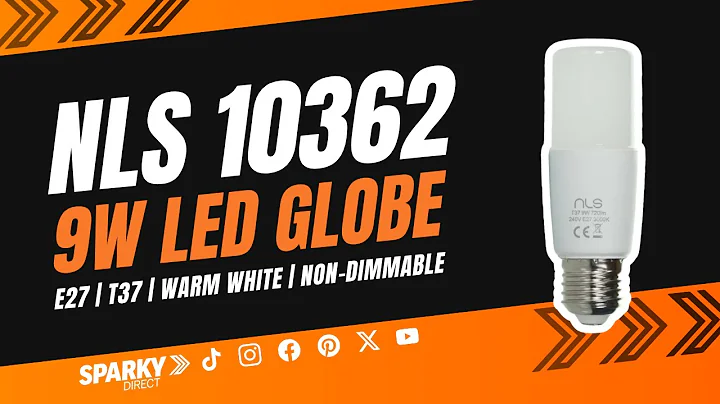 NLS 10362 | 9W LED Globe E27 Warm White | T37 Non-Dimmable