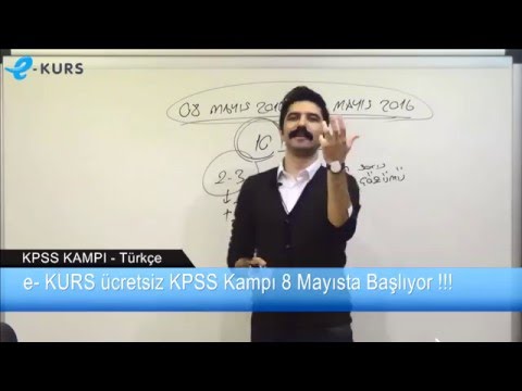 E-KURS KPSS Online Kampı Başlıyor - Rüştü Bayındır Ile Türkçe - Uzaktan Eğitim Dershanesi