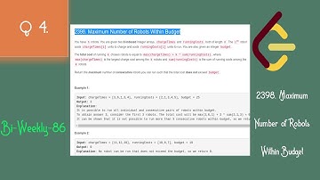 2398. Maximum Number of Robots Within Budget