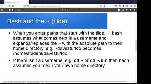 linux file paths (absolute, relative)