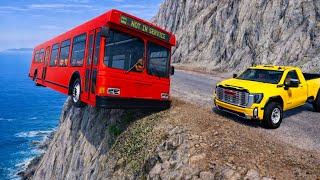 Bus Vs Cliff Mountains Crash Beamng Drive