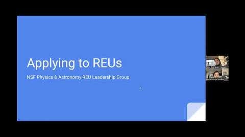 Applying to Undergrad Research Opportunities (REUs)