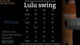 Lulu Swing (200 bpm) - Gypsy jazz Backing track / Jazz manouche chords