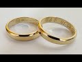 Aros de matrimonio para Jessica y Fritz  /18k yellow gold wedding rings