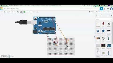 Arduino: Pulsador + led IF simulación @AutodeskTinkercad