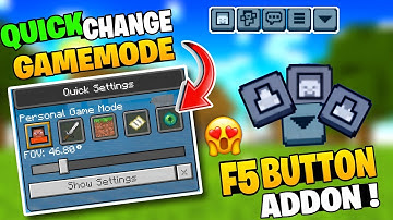 F5 Button🤩 Addon For Minecraft Pe 1.20+ || Resource Pack Change Camera Angle In One Click! 😱 #mcpe