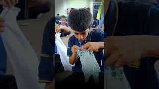 Mastering Life Skills: Grade 5 Students Learn the Art of Stitching and Craftsmanship