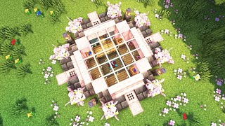 Minecraft 1.20 I How to Build a Cherry Blossom Underground Enchantment Room!!