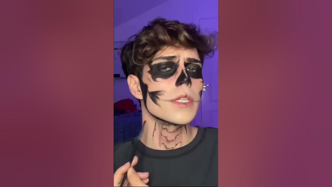 Tate Skull Makeup Tutorial 💀 ( Ahs - Evan Peters ) - Youtube
