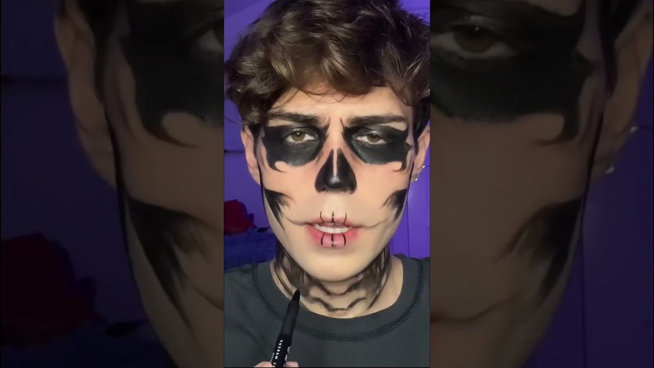 Tate Skull Makeup Tutorial 💀 ( Ahs - Evan Peters ) - Youtube