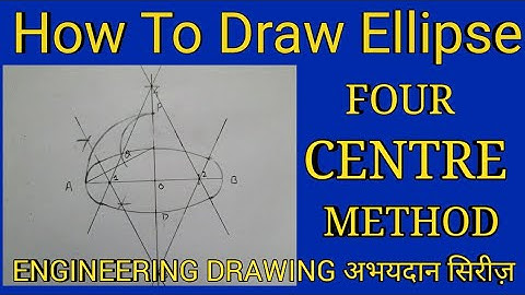 Ellipse by four centre method | ITI ENGINEERING DRAWING | HOW TO DRAW ELLIPSE | ENGINEERING DRAWING