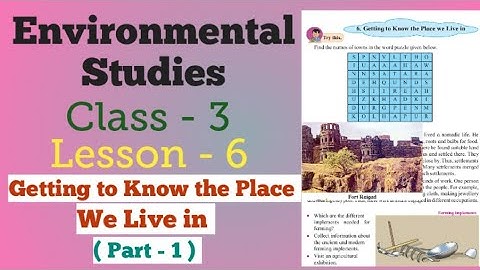 Class 3 | EVS | Lesson 6 | Getting to Know the Place we Live in (Part. 1) Maharashtra Board.