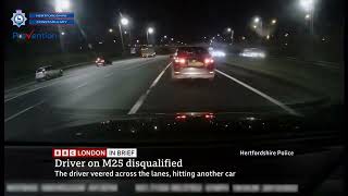 Idiot driver fines and jailed for this on the M25 motorway (highway) in the UK -