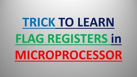 FLAG REGISTERS IN MICROPROCESSOR 8085