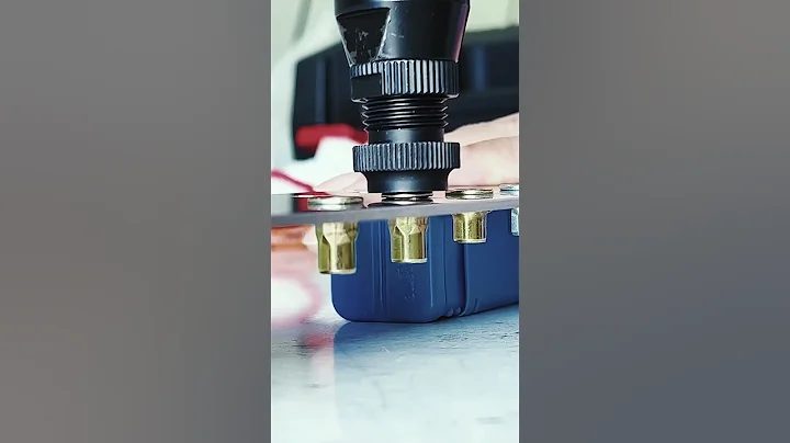 Semi-hexagonal rivet nut to prevent rotation, riveting effect show