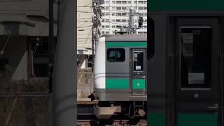JR東日本 埼京線 ←E233系7000番台 122編成 西側（埼京線内で) 【EAST JAPAN RAILWAY COMPANY 2023.3 / TRAIN SCAN】