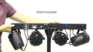 QTX LED EFFECTS BAR – 2 FIREBALL-PAR + 2 CRYSTAL BALL LED DISCO LIGHT EFFECTS @ AstoundedDotCom