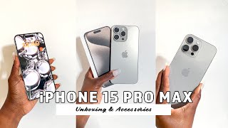 Unboxing my iPhone 15 Pro Max | ASMR | Setting up | Wallpaper