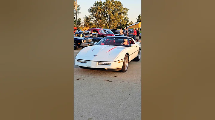 Chevrolet Corvette C4 Classic Car Drive By Engine Sound Sanders Car Show 2024