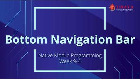 NMP 9-4: Bottom Navigation Bar