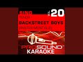 Show Me The Meaning of Being Lonely (Karaoke Instrumental Track) (In the Style of Backstreet Boys)