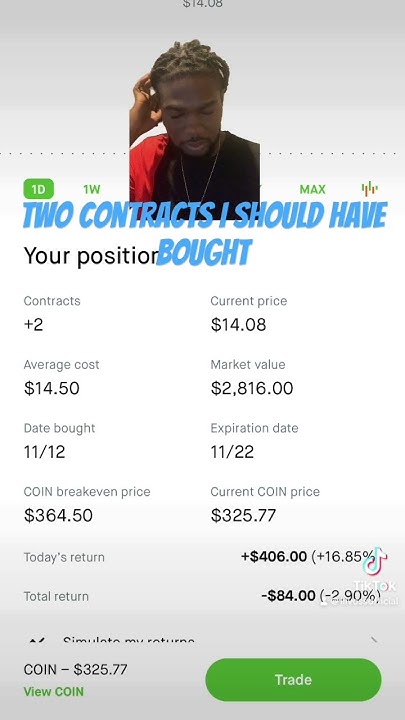 My Coinbase Call Options Trade #coin #optionstrading #stockmarket #