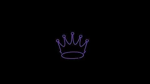 NEON CROWN Purple Color - No Copyright - OVERLAY - Abstract Animated Loop Video -  After Effects