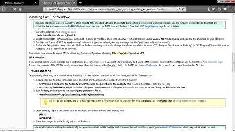 (Ir a 1:10)Cómo ABRIR y GUARDAR en MP3 en AUDACITY ANTIGUO / M4A, AC3, AMR, WMA en CUALQUIER VERSIÓN