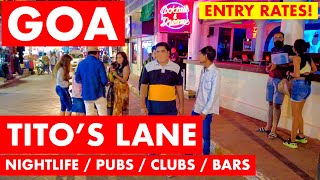 TITO'S LANE | GOA NIGHTLIFE | PUBS / CLUBS - ENTRY RATES | BAGA BEACH | GOA VLOG | screenshot 5