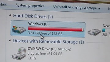 Windows 7 - Freeing Memory From Hard Disc