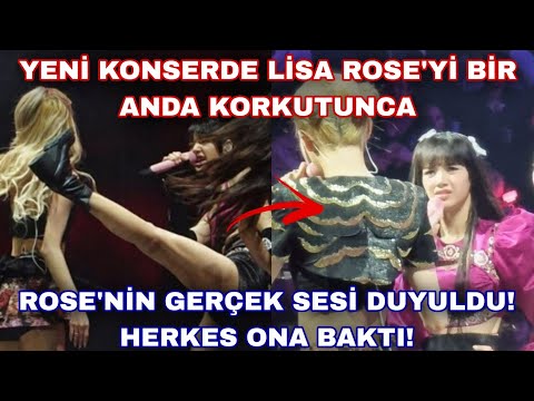 Yeni konserde Lisa Rose'yi bir anda korkutunca Rose'nin gerçek sesi duyuldu! Herkes ona baktı!