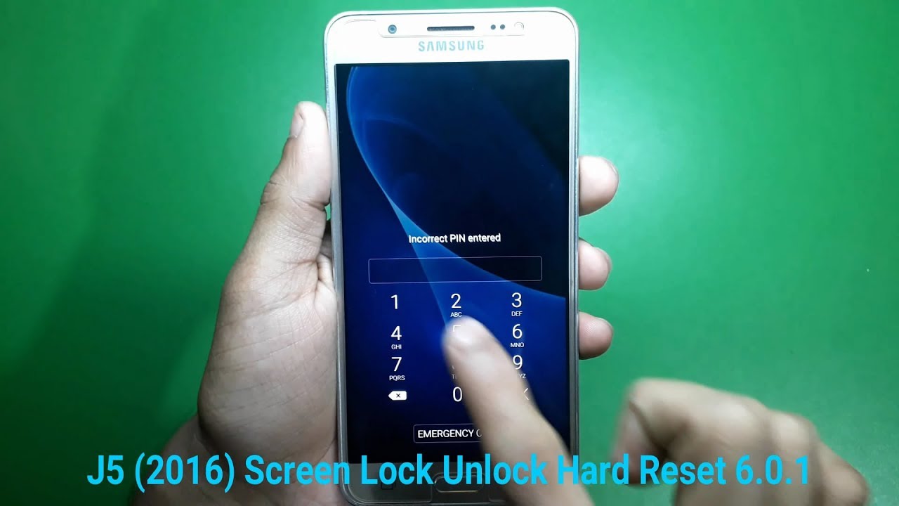 J5 2016 Screen Unlock Hard Reset Youtube