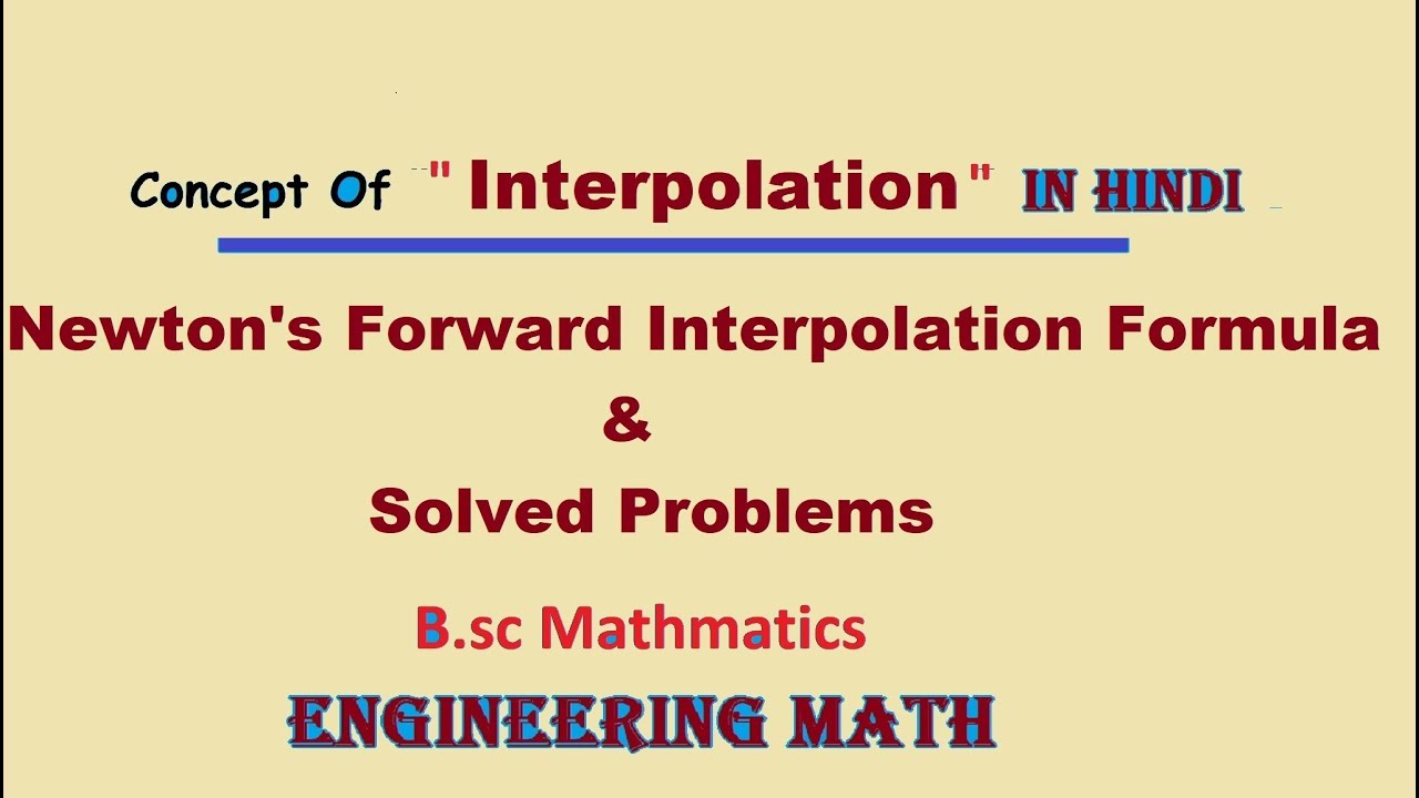 Newton forward Interpolation !equal intervals! Solved Example - YouTube