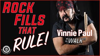 VINNIE PAUL "Walk" Drum Lesson-Rock Fills That RULE!//Drum Discipline Academy