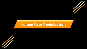 2. Lumen JWT Rest API: User Registration