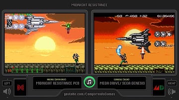 Midnight Resistance (Arcade vs Sega Genesis) Side by Side Comparison | Vc Decide