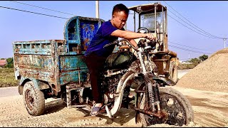 Restoration abandoned old tricycle truck | Restore  repair of construction material transport trucks