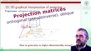 Projection matrices in linear algebra: an introduction (orthogonal, oblique, pseudoinverse)