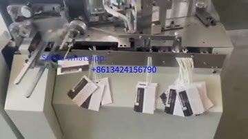 hang tag knotting machine tag stringer run hole in the middle