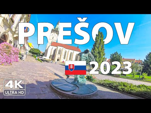 Presov, Slovakia Walking Tour ☀️ (4K Ultra HD) – With Captions