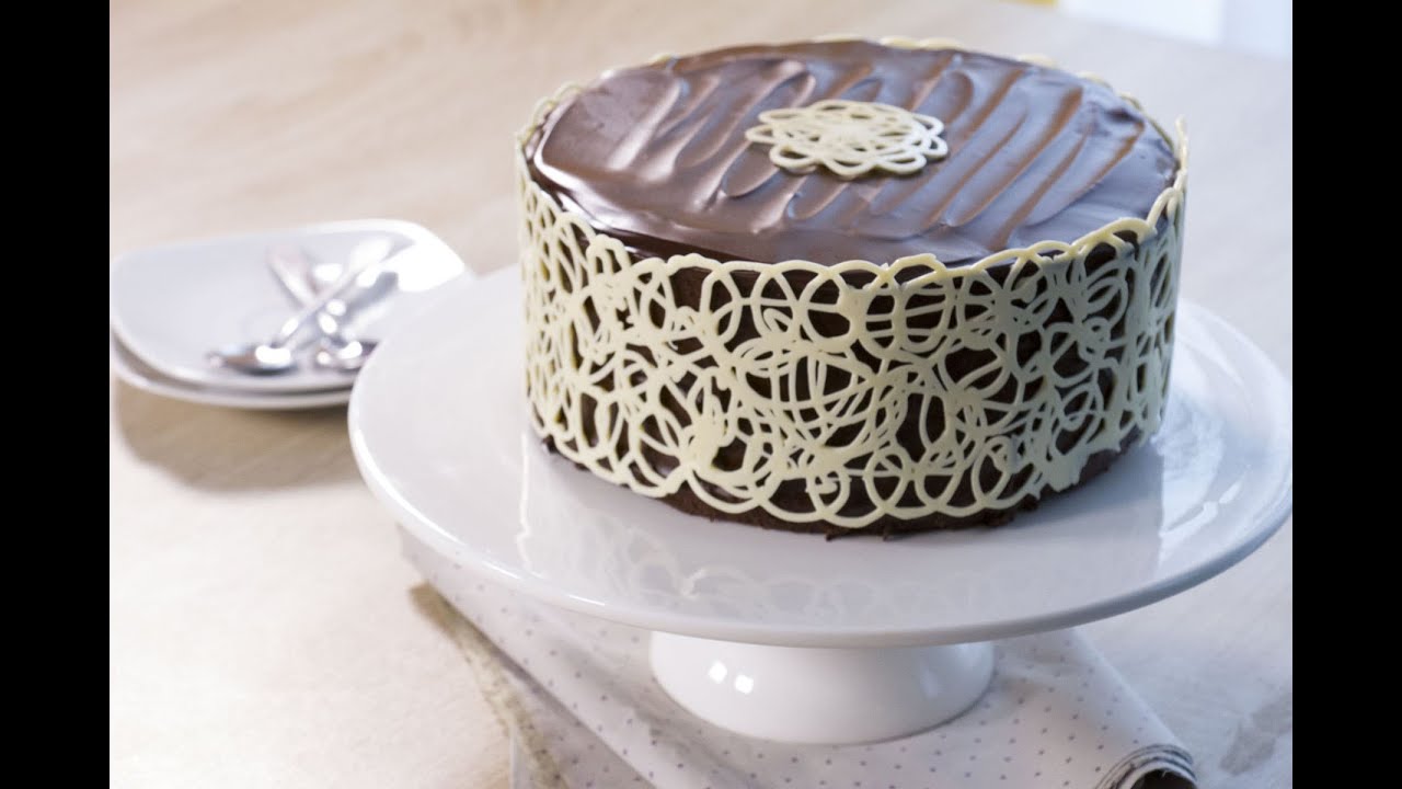 Mudcake Chocolat Deco Dentelle Youtube