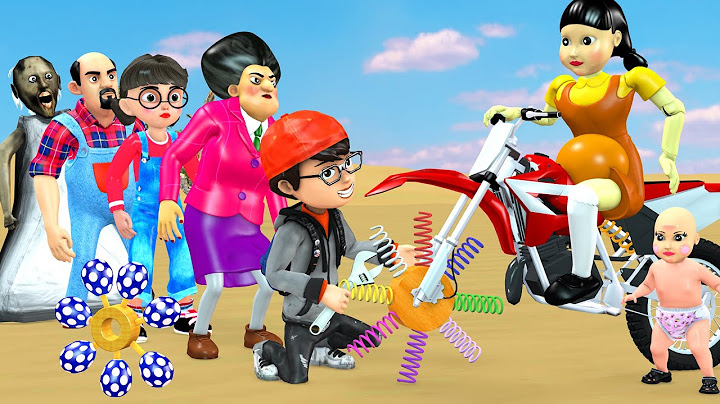 Scary Teacher 3D vs Squid Game Repair Motorbike Help Pregnant DOLL 5 Times Challenge