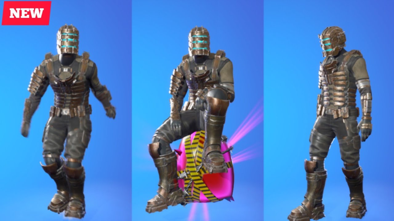 New Isaac Clark Skin Showcase with Icon Series Dances & Emotes|Fortnite X Dead Space