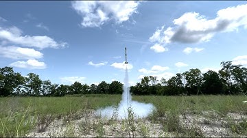 active fin-controlled model rocket first launch