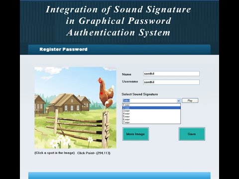 Sound Signature in Graphical Password Authentication System C# Project