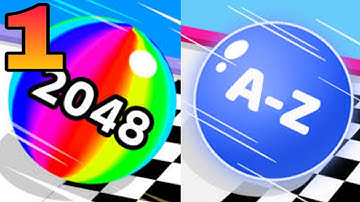 💙Ball Run 2048💚 VS 💛A-Z Run❤️ All Levels Gameplay Android, iOS
