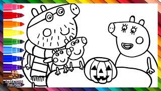 Desenhar e Colorir a Peppa Pig no Halloween 🐷🎃👻🦇🕸️🧙‍♀️ Desenhos para Crianças screenshot 4