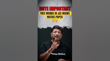 FREE Marks in JEE Mains Maths Paper😱🔥 #jeewallah #shorts #pw #physicswallah