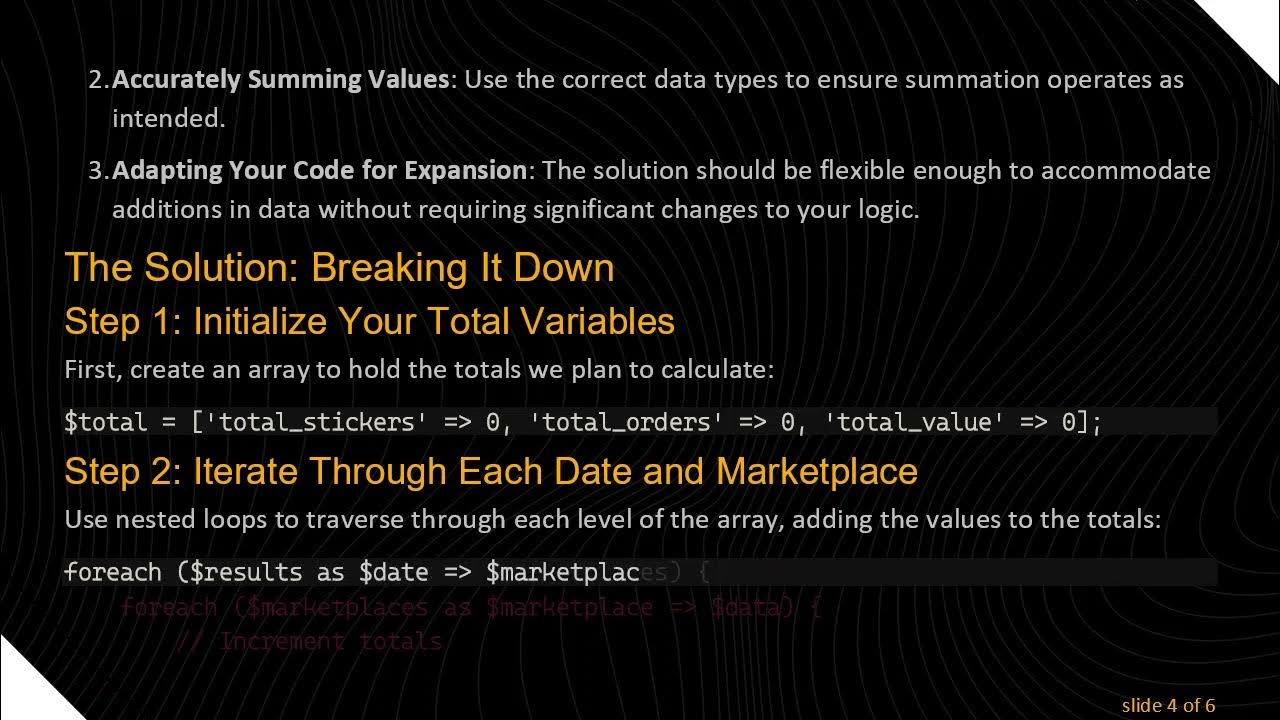 How to Sum Values from a Multi-Dimensional Array in PHP - YouTube